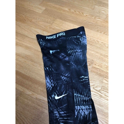 Pre-owned Nike Grey Spandex Trousers