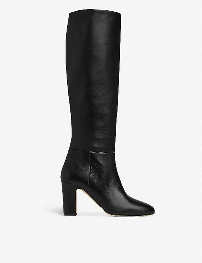 Shop Lk Bennett Women's Bla-black Kristen Leather Knee-high Boots