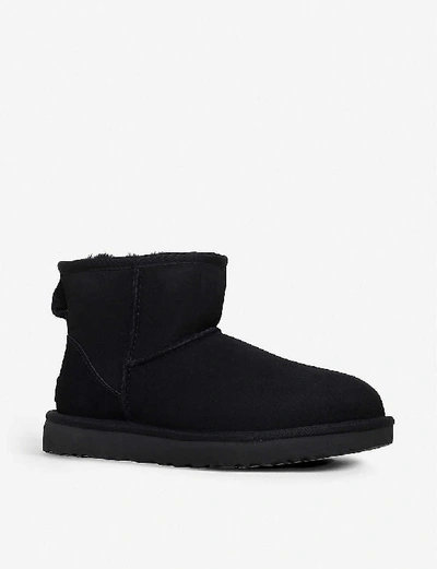 Shop Ugg Women's Black Classic Ll Mini Sheepskin Boots