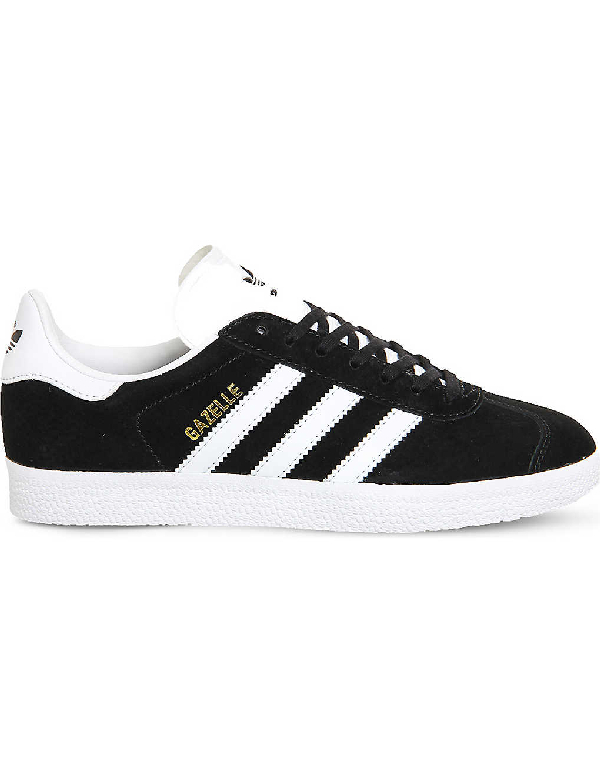 all black gazelles suede