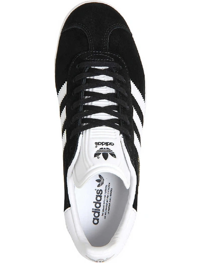Shop Adidas Originals Adidas Women's Core Black White Gazelle Suede Trainers