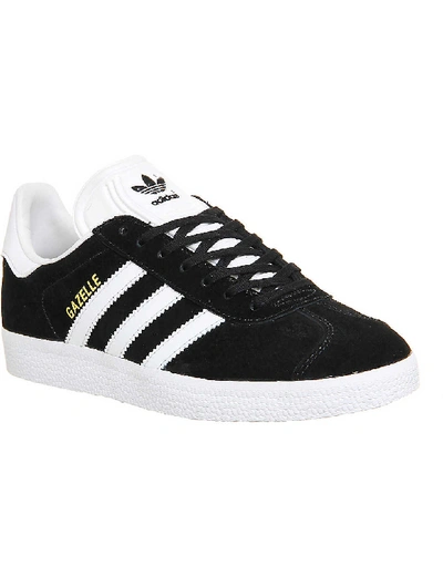 Shop Adidas Originals Adidas Women's Core Black White Gazelle Suede Trainers