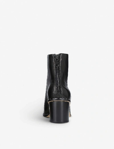 Shop Rag & Bone Willow Micro-stud Leather Heeled Ankle Boots In Black