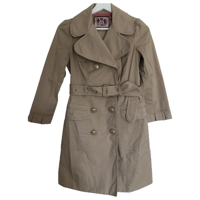 Pre-owned Juicy Couture Trench Coat In Camel