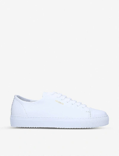 Shop Axel Arigato Logo-embroidered Leather Trainers In White