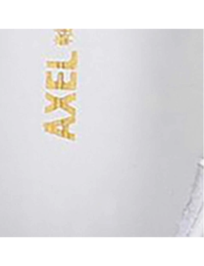 Shop Axel Arigato Logo-embroidered Leather Trainers In White