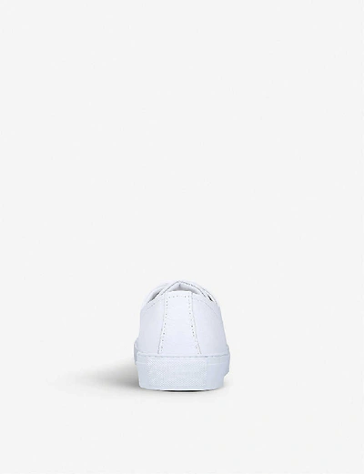 Shop Axel Arigato Logo-embroidered Leather Trainers In White