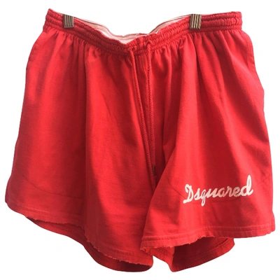 Pre-owned Dsquared2 Red Cotton Shorts