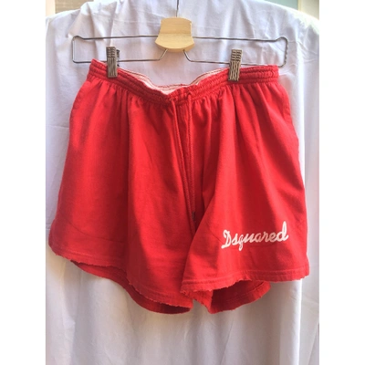 Pre-owned Dsquared2 Red Cotton Shorts