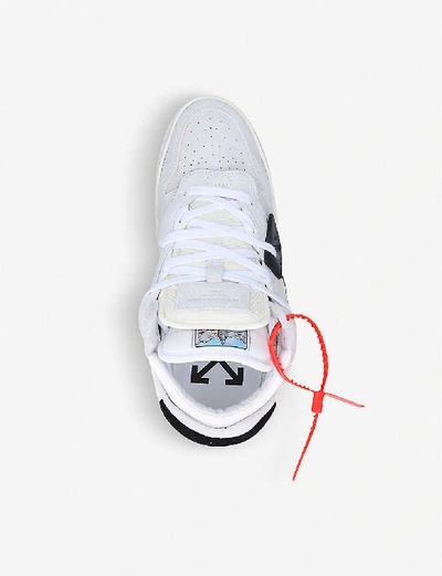 Shop Off-white Off Court Arrow-patch Suede And Canvas Low-top Trainers In White/blk