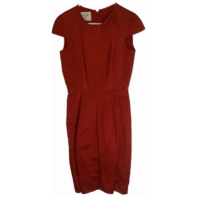 Pre-owned Valentino Silk Mid-length Dress In Red