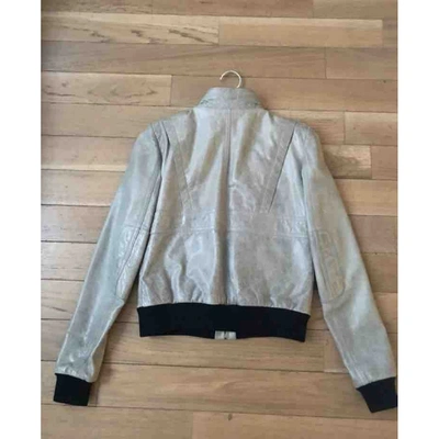 Pre-owned Balenciaga Grey Leather Leather Jackets