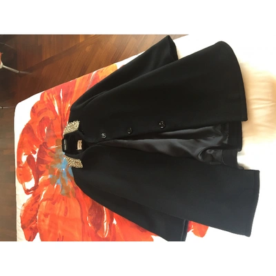 Pre-owned Au Jour Le Jour Wool Coat In Black