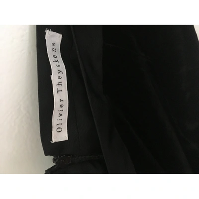 Pre-owned Olivier Theyskens Velvet Maxi Skirt In Black