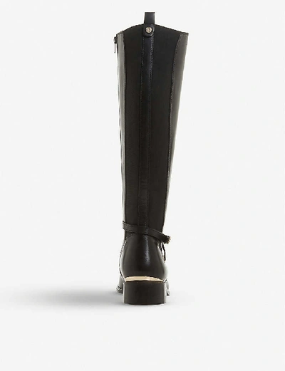 Shop Dune True Double-strap Leather Knee-high Boots