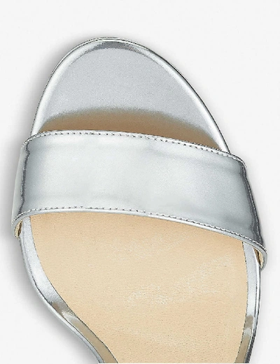 Shop Jimmy Choo Misty 120 Metallic-leather Heeled Sandals In Silver