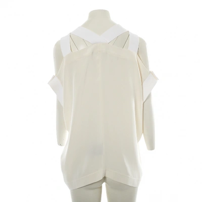 Pre-owned Roland Mouret Ecru Polyester Top