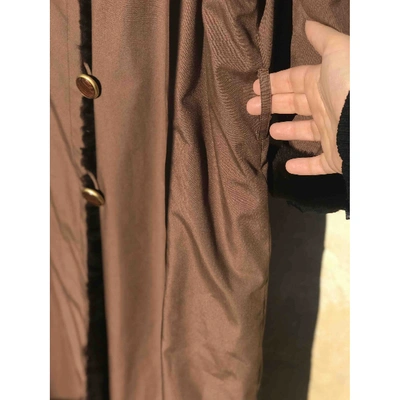 Pre-owned Saint Laurent Brown Beaver Coat