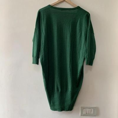 Pre-owned Cruciani Cashmere Mini Dress In Green