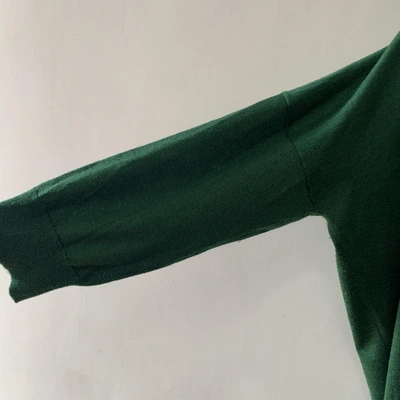 Pre-owned Cruciani Cashmere Mini Dress In Green