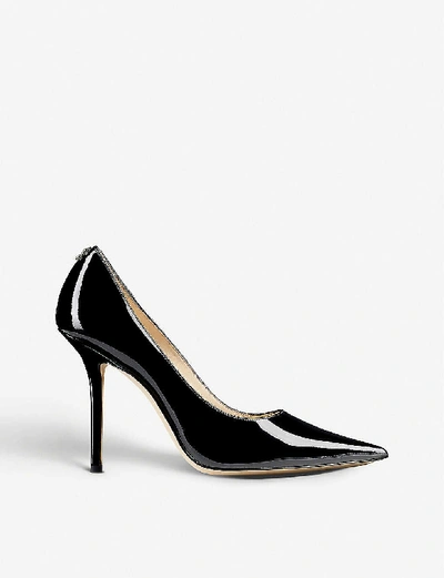 Shop Jimmy Choo Love 100 Patent-leather Courts In Black