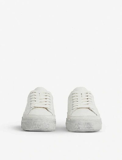 Shop Allsaints Isha Leather Trainers In White
