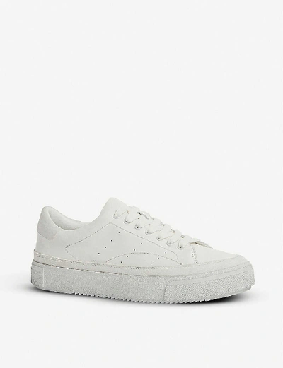 Shop Allsaints Isha Leather Trainers In White