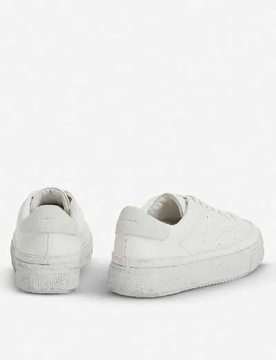 Shop Allsaints Isha Leather Trainers In White