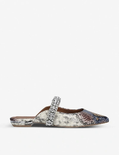 Shop Kurt Geiger Princely Snake-print Leather Mules In Mult/other