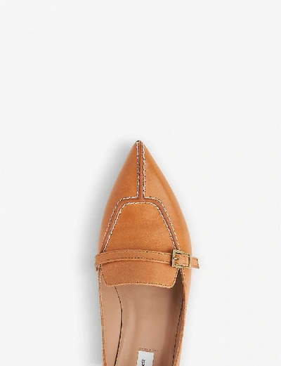 Shop Lk Bennett Farah Buckle-embellished Leather Courts