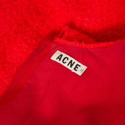 Pre-owned Acne Studios Wool Mini Dress In Red