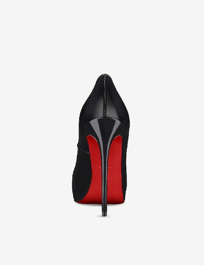 Christian Louboutin New Very Prive Patent Red Sole Pumps In Black