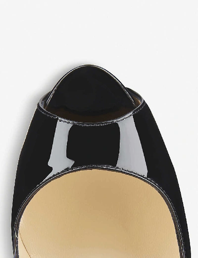 Christian Louboutin New Very Prive Patent Red Sole Pumps In Black