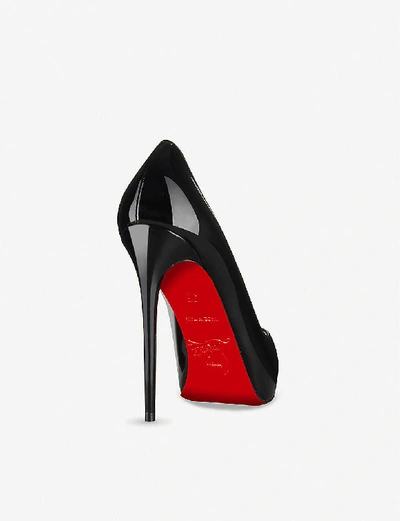 Christian Louboutin New Very Prive Patent Red Sole Pumps In Black