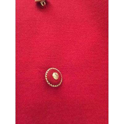 Pre-owned Versace Wool Coat In Red