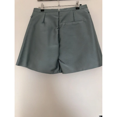 Pre-owned Balenciaga Silk Shorts In Green
