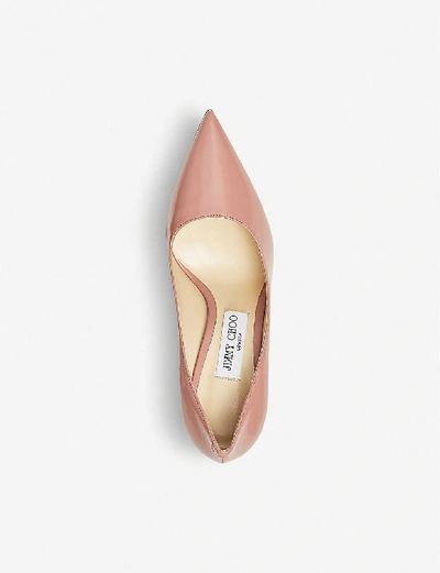 Shop Jimmy Choo Love 100 Liquid-leather Courts In Blush