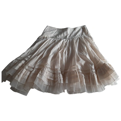 Pre-owned Jean Paul Gaultier Mid-length Skirt In Ecru