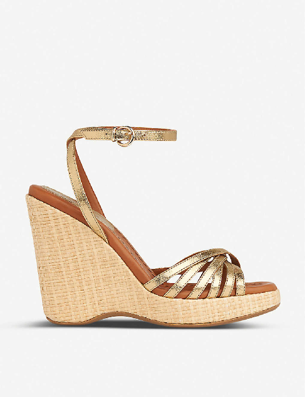lk bennett gold sandals