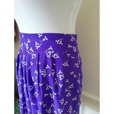 Pre-owned Cacharel Silk Mini Skirt In Purple