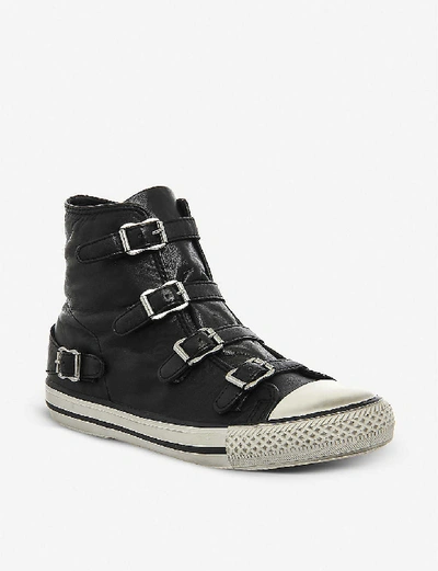 Virgin leather high-top trainers