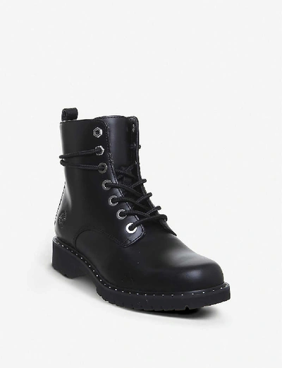 Shop Timberland Lux Lace-up Leather Boots In Black Orleans