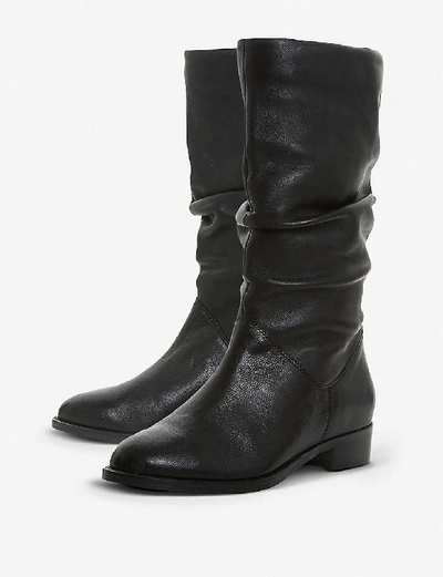 Shop Dune Rosalinda Leather Boots In Black-leather