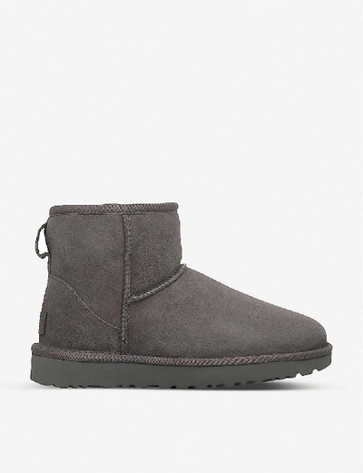 Shop Ugg Classic Mini Sheepskin Boots In Grey