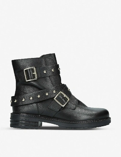Shop Kurt Geiger London Women's Black Stinger Studded Leather Boots