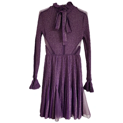 Pre-owned Elie Saab Mini Dress In Purple