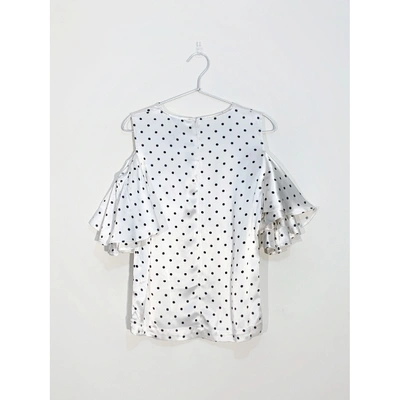 Pre-owned Ganni Spring Summer 2019 Blouse In White