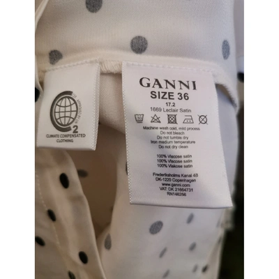 Pre-owned Ganni Spring Summer 2019 Blouse In White