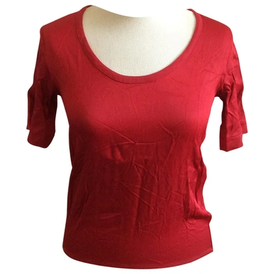 Pre-owned Saint Laurent Red Synthetic Top