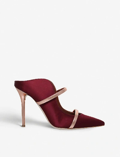 Shop Malone Souliers Maureen Satin Mules In Pink+comb